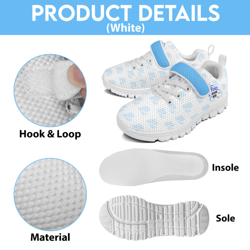 Custom Name Autism Children’s Single Buckle Sneakers