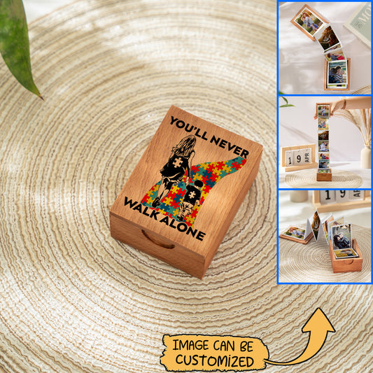 Autism Mom & Son Pull Out Photo Box – "You'll Never Walk Alone"