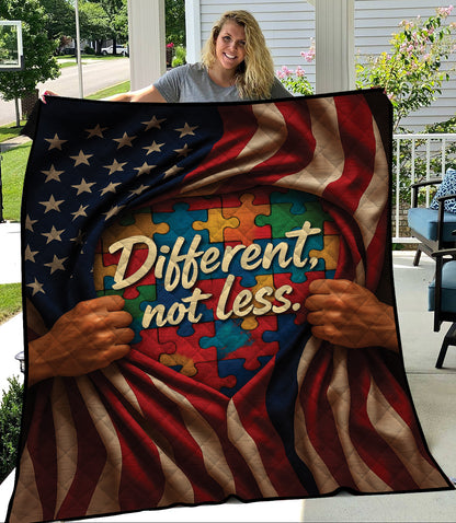 Autism Quilt & Quilt set : Different, Not Less.