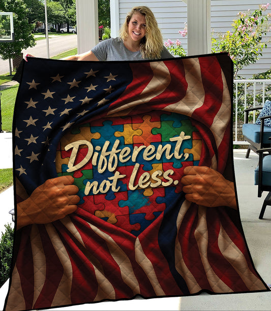 Autism Quilt & Quilt set : Different, Not Less.