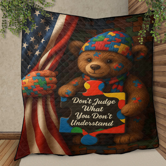 Autism Quilt :Don't Judge What You Don't Understand