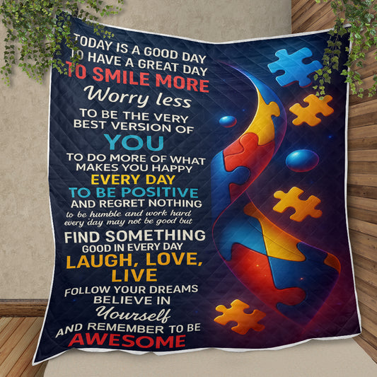 Autism Quilt : Today is A Good Day