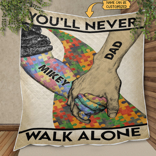 Autism Quilt : You'll Never Walk Alone