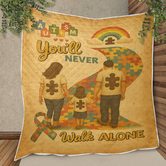 Autism Quilt : You'll Never Walk Alone