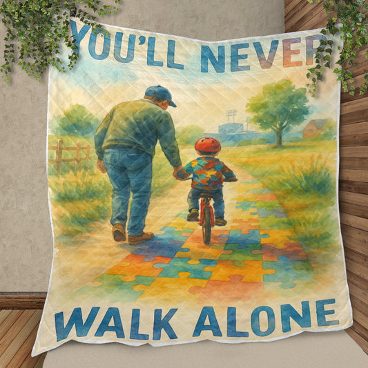 Autism Quilt : You'll Never Walk Alone