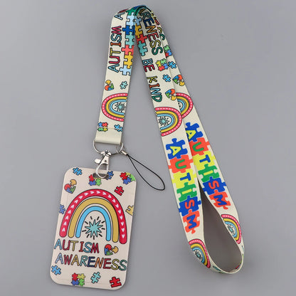 Autism Awareness "Be Kind" Lanyard & ID Badge Holder