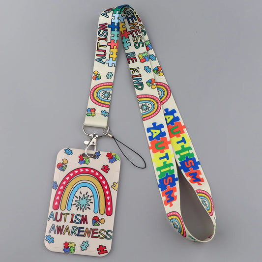 Autism Awareness "Be Kind" Lanyard & ID Badge Holder