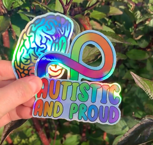 Set Of 3 Autism Holographic Sticker