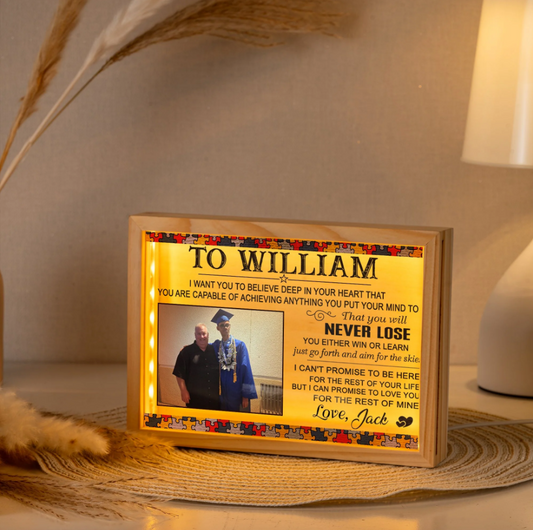 Personalized Autism Photo Frame Light Box : To Name ...