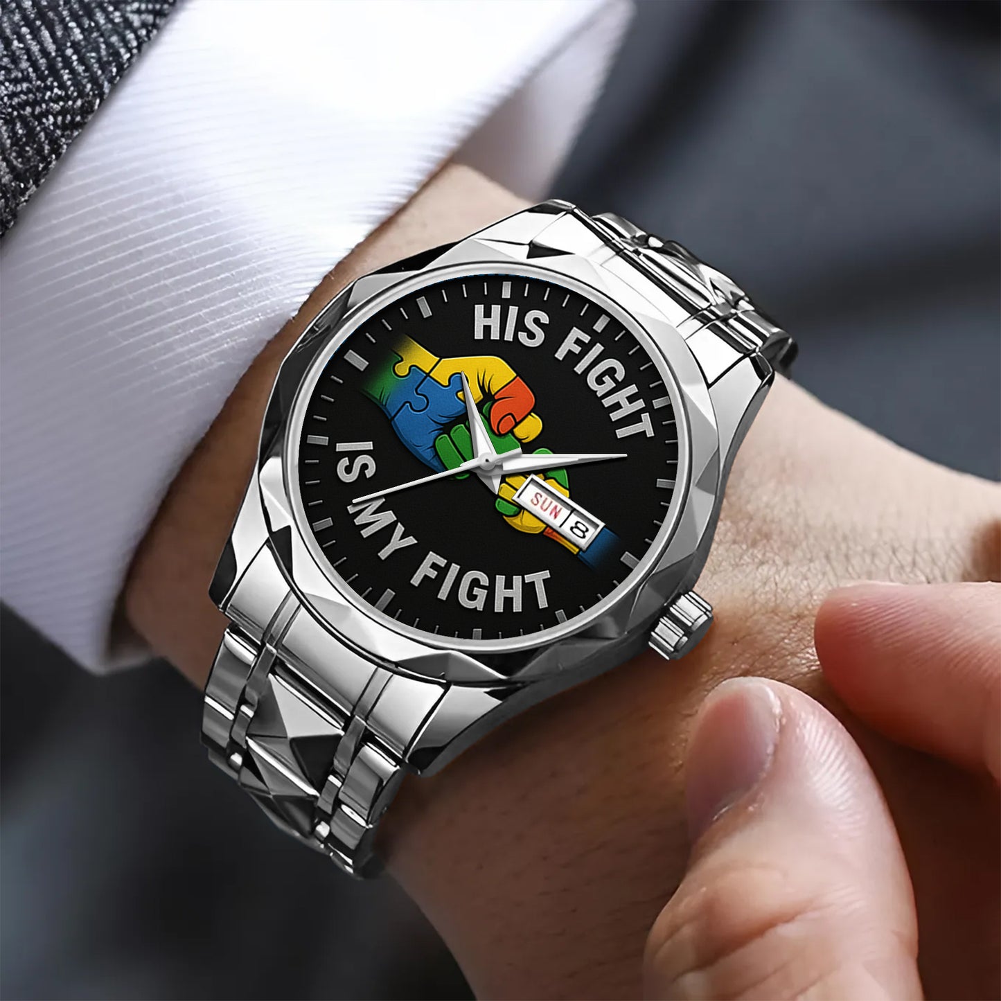 Autism Alloy Luxury Quartz Watch : His fight is my fight