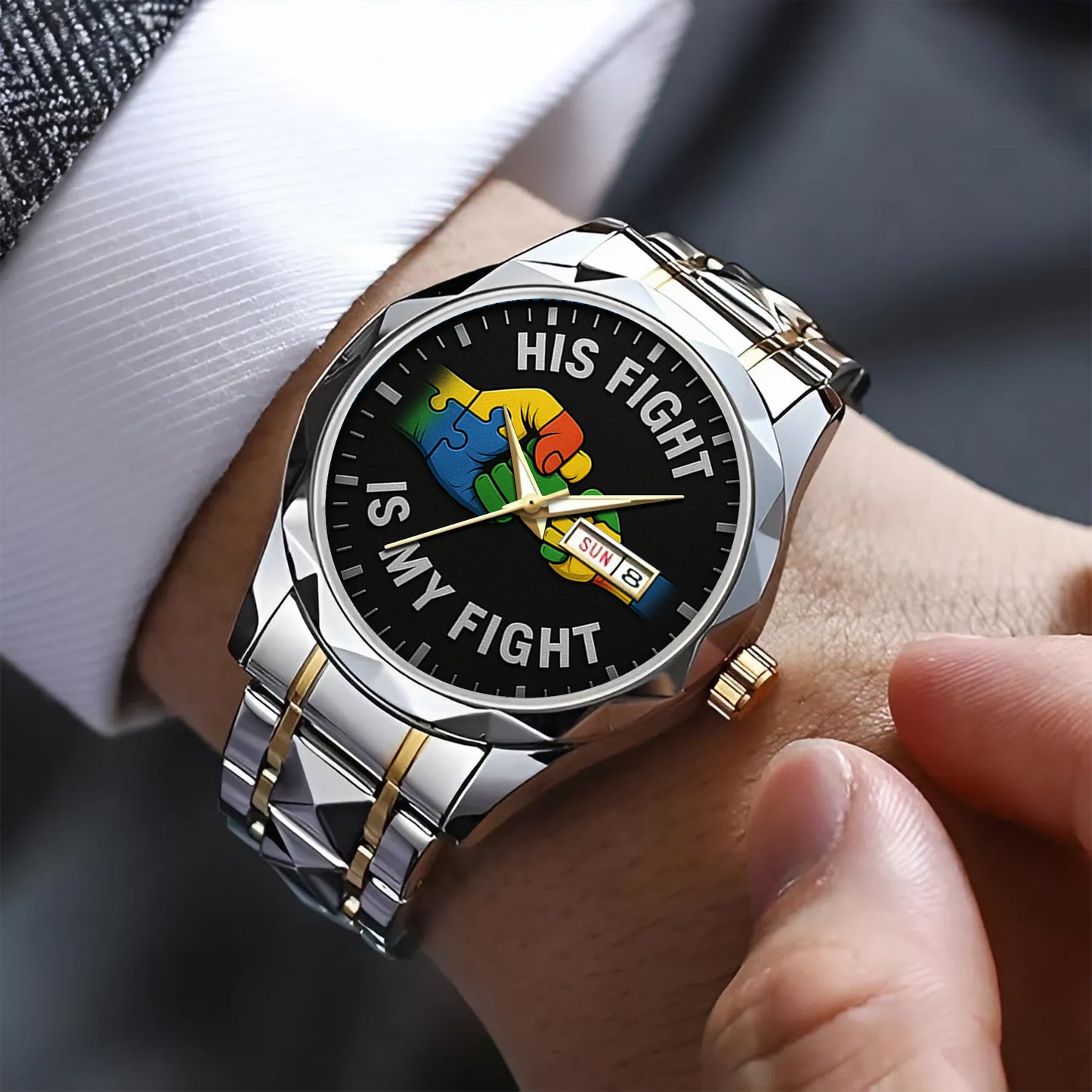 Autism Alloy Luxury Quartz Watch : His fight is my fight