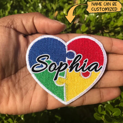 Personalized Name Autism Embroidered Patches