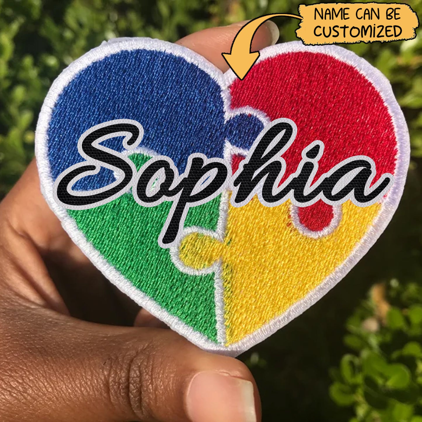 Personalized Name Autism Embroidered Patches