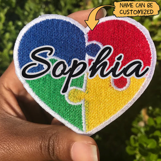 Personalized Name Autism Embroidered Patches