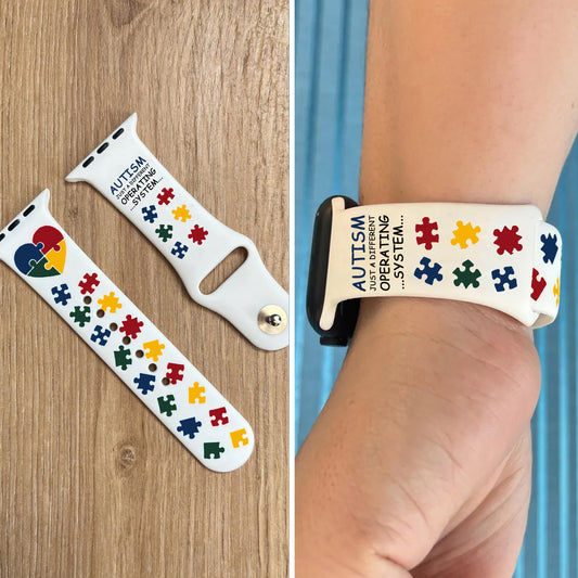 Autism Puzzle Silicone Band – Fits Apple Watch & Samsung Galaxy Watch