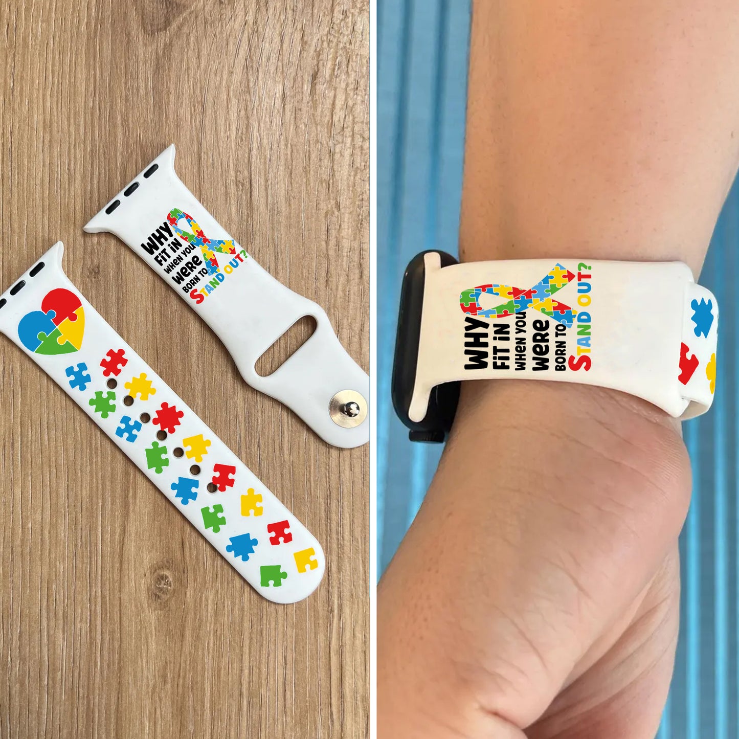 Autism Silicone Band – Fits Apple Watch & Samsung Galaxy Watch