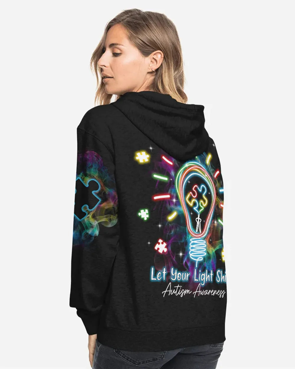 Let Your Light Shine Women's Autism Awareness Shirts