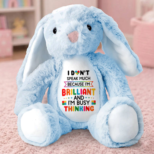 'Brilliant Thinker' Long-Eared Stuffed Bunny Plush