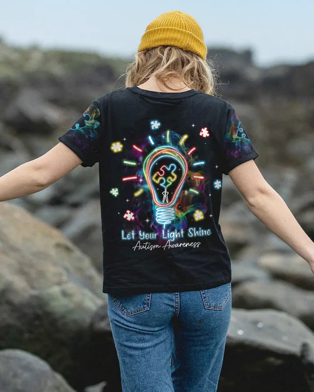 Let Your Light Shine Women's Autism Awareness Shirts
