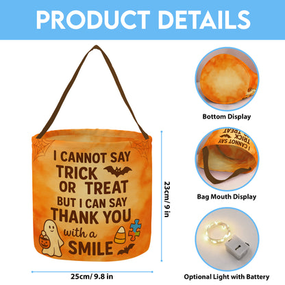 Halloween Tote for Non-Verbal Kids – Autism Awareness Quote Bag