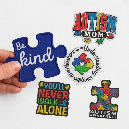 Autism Awareness Patch Set – 5 Embroidered Pieces