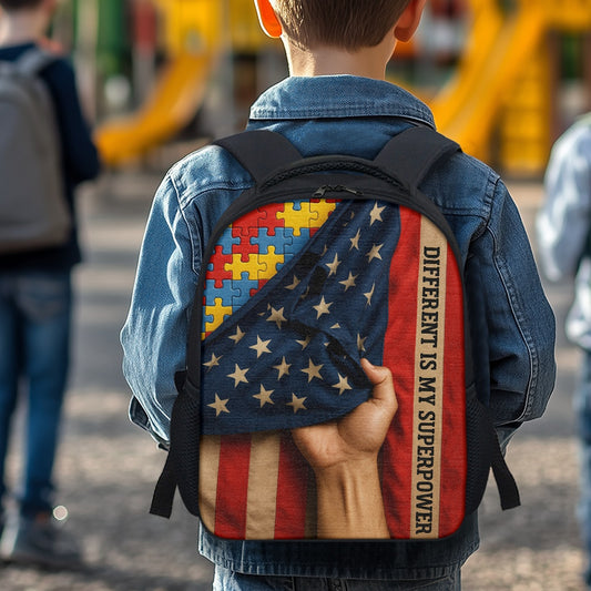Autism Awareness Children's backpack : Different is My Superpower