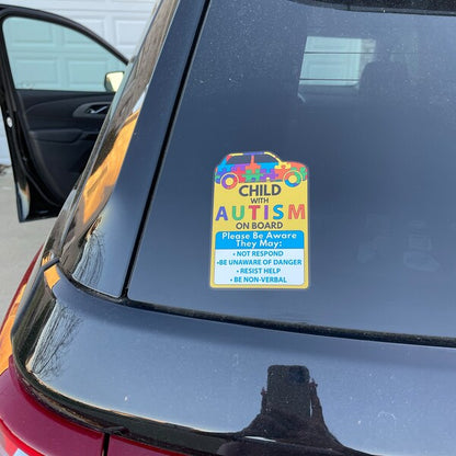 Autism Child  On Board Various Options available Decal Sticker