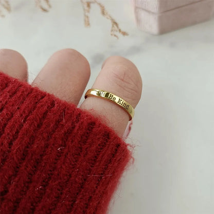 Be Kind Ring – Kindness with Strength | Stainless Steel