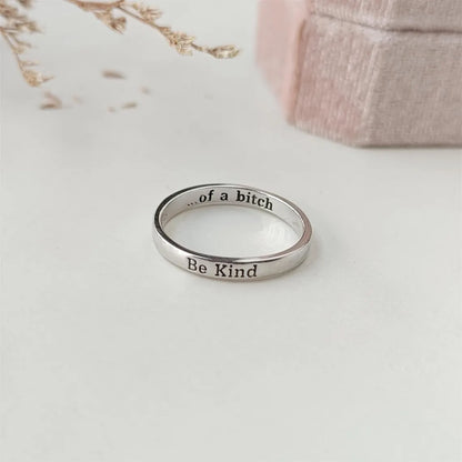 Be Kind Ring – Kindness with Strength | Stainless Steel