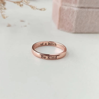 Be Kind Ring – Kindness with Strength | Stainless Steel