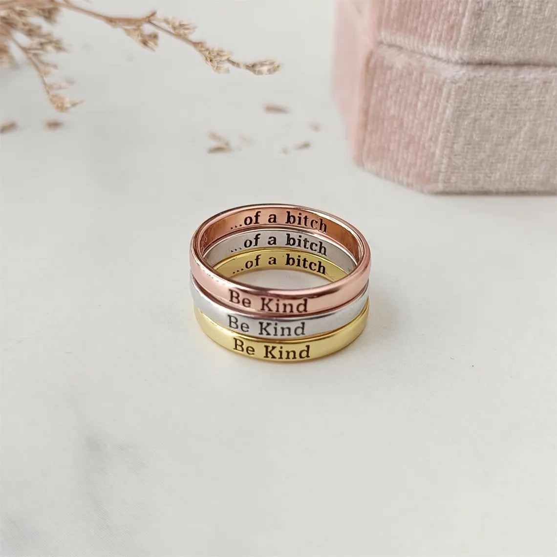 Be Kind Ring – Kindness with Strength | Stainless Steel