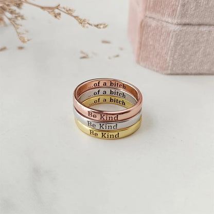 Be Kind Ring – Kindness with Strength | Stainless Steel