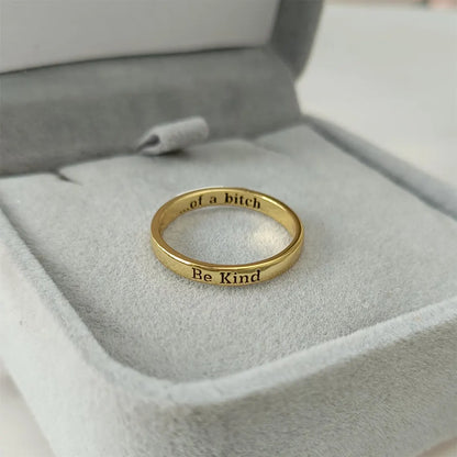 Be Kind Ring – Kindness with Strength | Stainless Steel