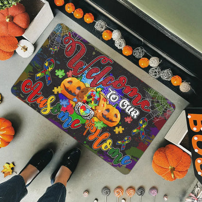 Autism Awareness Doormat : Welcome to our Ausome Home