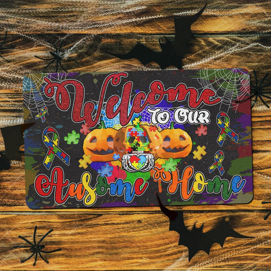 Autism Awareness Doormat : Welcome to our Ausome Home