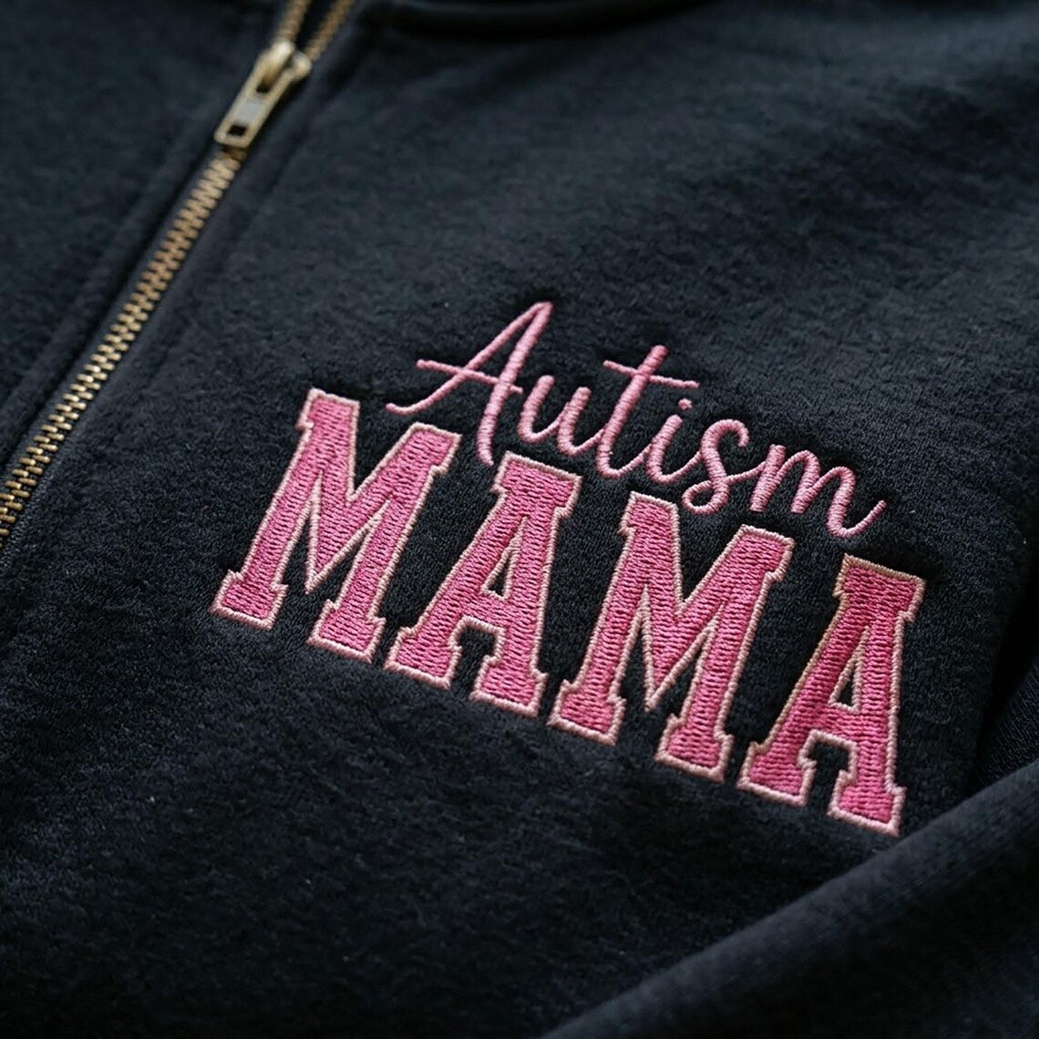 Personalised Autism Mama Embroidered Sweatshirt