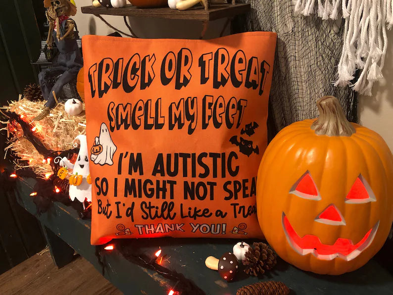 “I Cannot Speak But I’d Still Like a Treat” Halloween Tote Bag