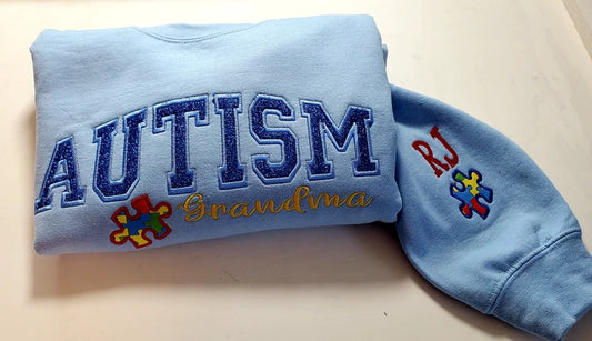 Custom Name Autism Awareness Embroidered Shirts