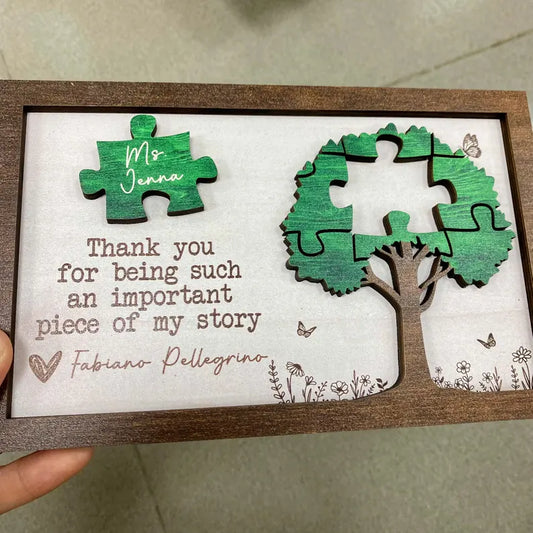 Personalized Teacher Appreciation Gift – Thank You Sign, Important Piece of My Story