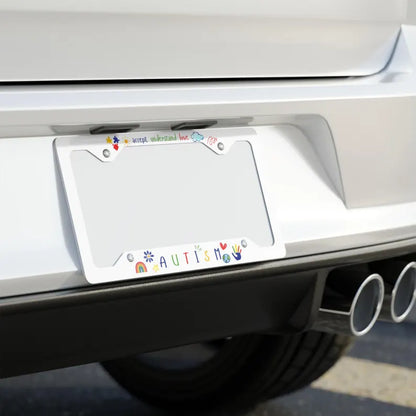 🧩 Autism Puzzle License Plate Frame