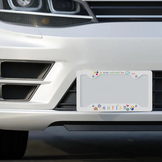 🧩 Autism Puzzle License Plate Frame