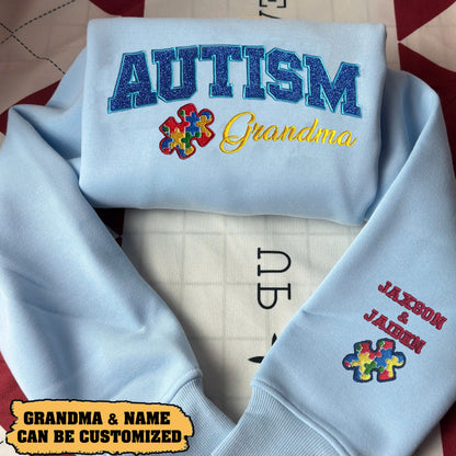 Custom Autism Awareness Embroidered Glitter Shirts