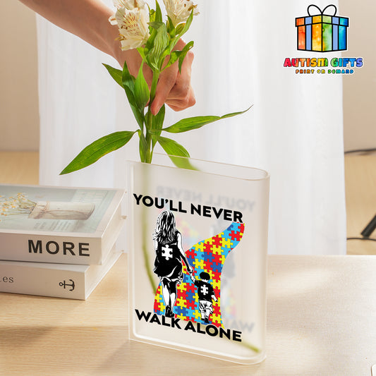 Autism Acrylic Book Vase : You'll Never Walk Alone