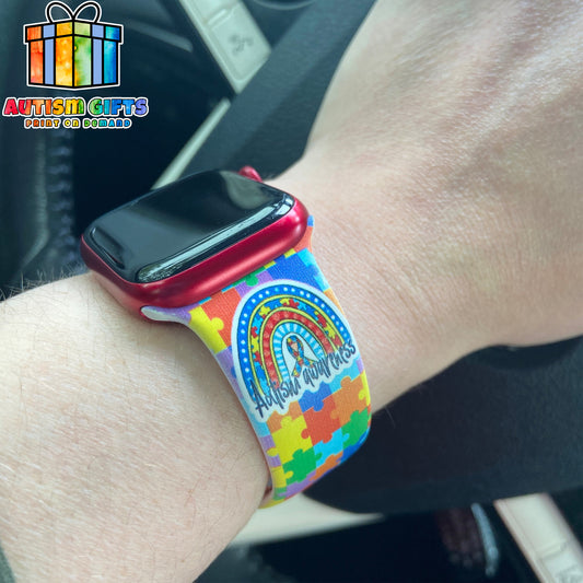 Autism Puzzle Silicone Band – Fits Apple Watch & Samsung Galaxy Watch