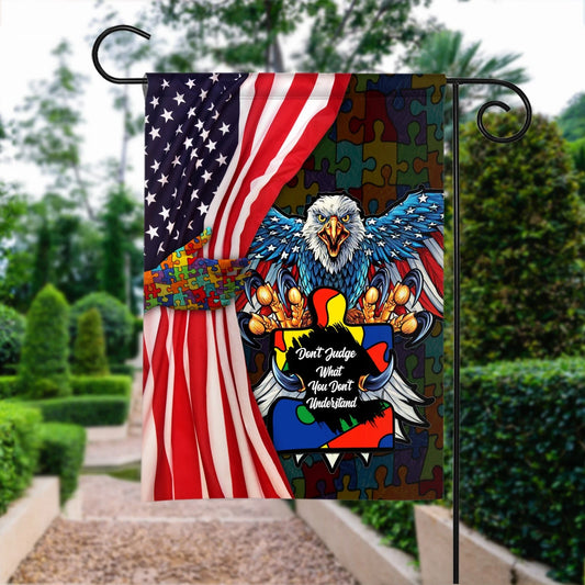 Autism Awareness Flag, Autism Puzzle Don't Judge What You Don't Understand Flag