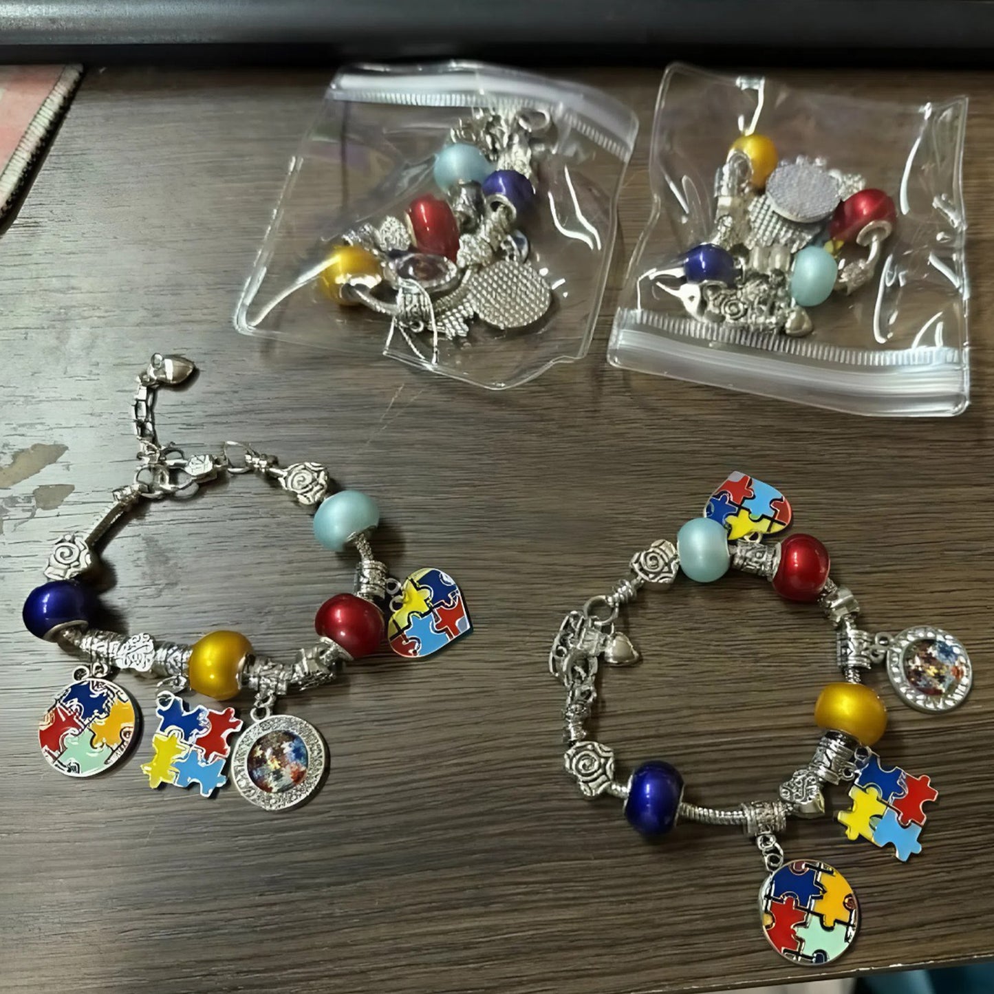 Autism Awareness Puzzle Charm Bracelet - BUY 1 GET 1 FREE!