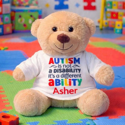 Personalized Name Autism Awareness Bear