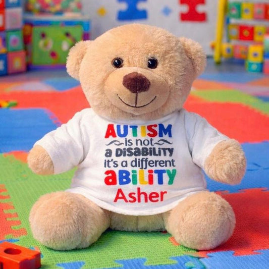Personalized Name Autism Awareness Bear