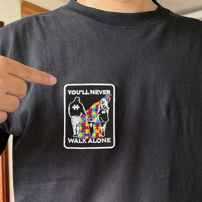 Autism Embroidered Patches :  You'll Never Walk Alone